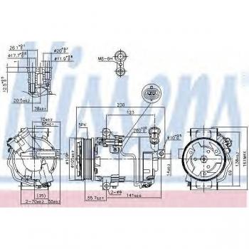 Compresor de aire acondicionado NISSENS 89216, tipo: compresor, características: diseñado para sistemas de aire acondicionado automotriz, alta eficiencia en refrigeración, construcción robusta, fácil instalación y compatibilidad con múltiples model