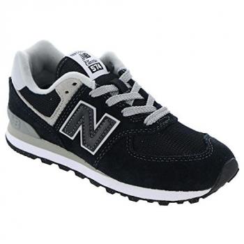 New Balance Kids' 574 Core Black/White Sneakers - Size 31