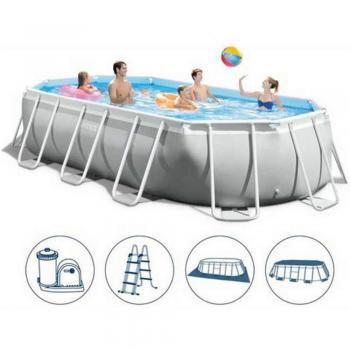 Piscina Ovalada Intex Prism Frame Premium 503 x 274 x 122 cm con Accesorios
