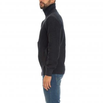 Petrol Industries Knit, Cárdigan para Hombre, Azul
