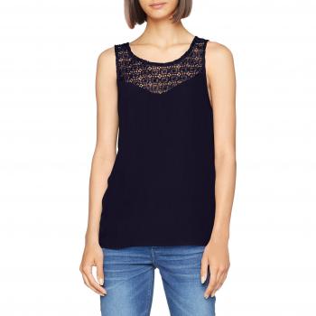 Only Onlcannes Lace Top Wvn, Camiseta sin Mangas para Mujer, Azul