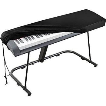 Cubierta para el teclado de piano, cubierta protectora tramo de terciopelo con cordón elástico ajustable para 88 teclas del teclado, piano digital, Yamaha, Casio, Roland, Consolas y más
