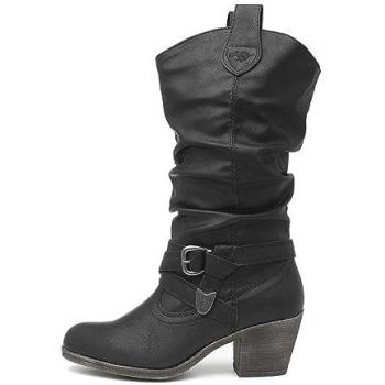Rocket Dog Women's Sidestep Black Long Cowboy Boots