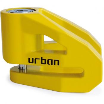URBAN Securtiy UR206Y Candado Antirrobo Disco ø6 fabricado en Europa, Amarillo, 6 mm