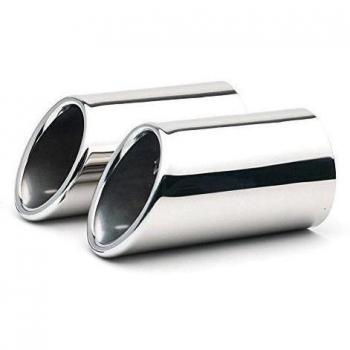Top-Longer Stainless Steel Exhaust Tailpipe Trim Ends For VW Golf VI, Golf VII, Estate, Scirocco