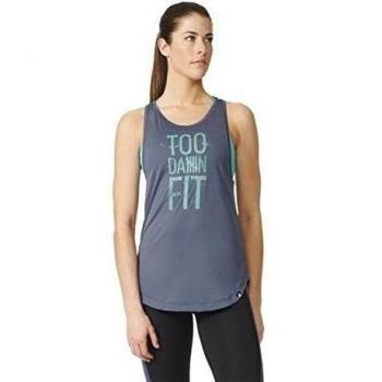adidas Too Fit - Camiseta para mujer, color azul, talla XXS