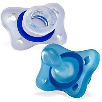 Chicco PhysioForma Mini Soft Silicone Pacifier Set (2 Units) for 2-6 Months - Blue