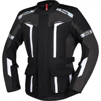 iXS Chaqueta textil impermeable para motocicleta touring Tour Evans-ST 2.0 Negro-Gris-Blanco (5XL)