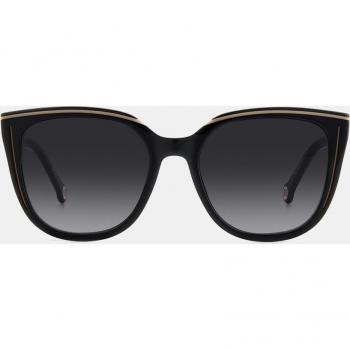 Carolina Herrera Black Nude Sunglasses with Dark Grey Shaded Lenses, Multicolor, Female, Size: 53 MM