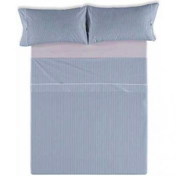 ESTELIA - Juego de sábanas Greta Color Azul - Cama de 180