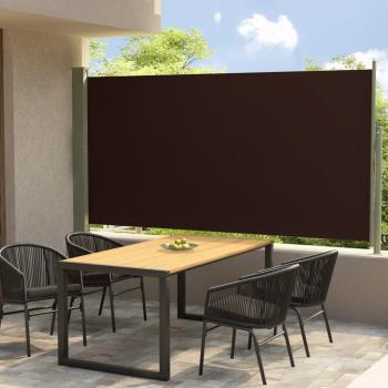 Toldo lateral retráctil de jardín marrón 160x300 cm