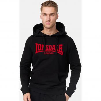 Lonsdale London Men's One Tone Hooded Sweater - Black