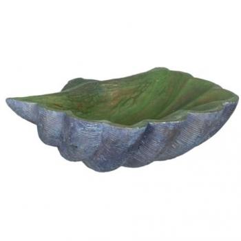 Centro de Mesa Verde Gris Concha 35 x 28 x 12 cm