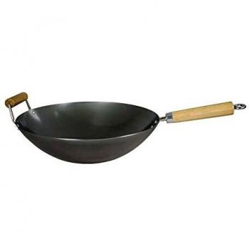 Dexan Professional Carbon Steel - Wok con asa auxiliar de 34 cm / 14 pulgadas