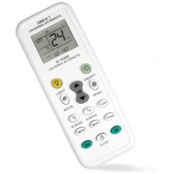 Mando Universal para Aire Acondicionado Ociodual K-1028E, 1000 Modelos Compatibles, Control Remoto LCD Digital con Refrigeración, Ventilación, Dirección, Modos, Reloj y Temporizador