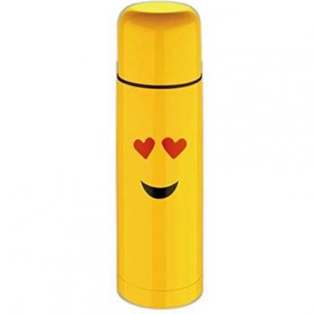 Emoticonworld Termo, Acero Inoxidable, Amarillo, 28.5 x 9 x 9 cm
