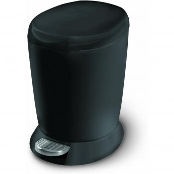 Simplehuman 6L Black Plastic Slim Round Pedal Trash Can
