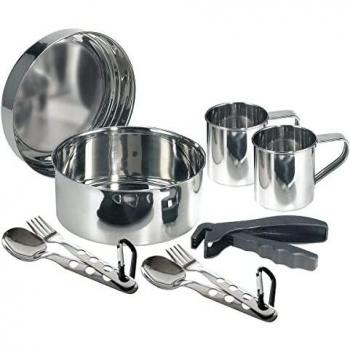 Laken Set de Camping de Acero Inoxidable Ø20cm para 2 Personas