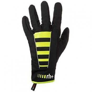 rh+ Code Soft Shell Accesorios Bike Glove Unisex - Adulto, Black-Yellow Fluo, XS