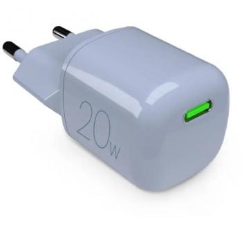Cargador Inalámbrico Rápido Azul 20W para Smartphone y Tableta PURO