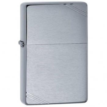 ZIPPO 230 Windproof Lighter Brushed Chrome Vintage with Slashes