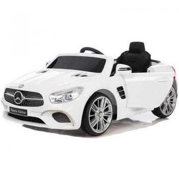 Coche Eléctrico Infantil Mercedes SL400 12V Blanco con Control Remoto para Padres y Luces y Sonidos incorporados