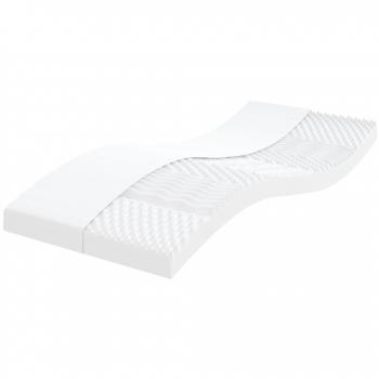 Colchón de espuma blanca 80x200 cm 7 zonas de dureza 20 ILD