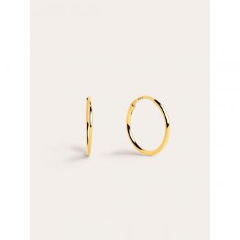 Pendientes de Aro Ana S bañados en oro de 18kt de Singularu - Joyas elegantes y sofisticadas para mujer