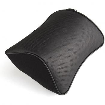KOYOSO Almohadas para el Reposacabezas del Coche, Cojin Cervical con Soporte de Cuello para el Asiento del Coche, Almohada de Cuello Hecho con Espuma de Memoria y Cuero 1PC