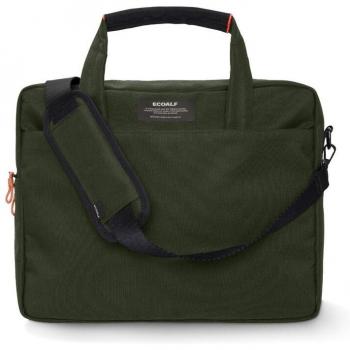 Maletín unisex Wakai verde Ecoalf con bolsillos y cierre de cremallera
