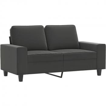 vidaXL 2-Seater Dark Grey Microfiber Sofa 47.2