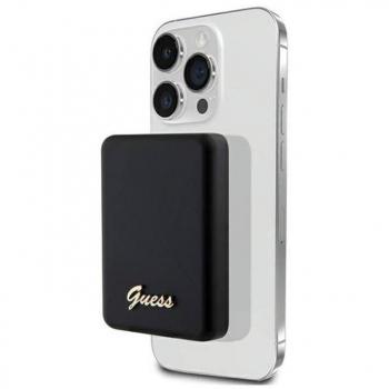 Powerbank Inductivo Guess 15W 5000mAh Negro con Logo MagSafe Metal