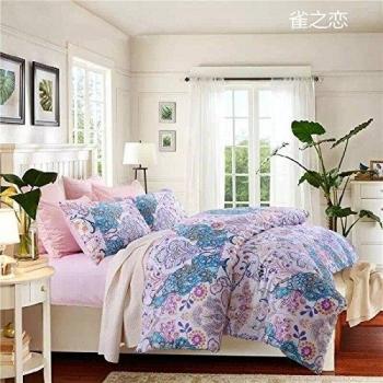 ZMMM Algodón de cuatro piezas conjunto de cuatro textiles para el hogar algodón ropa de cama funda de edredón conjunto , plum , k specifications four sets