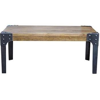 Mesa de centro Madison en mango y metal negro L100 cm