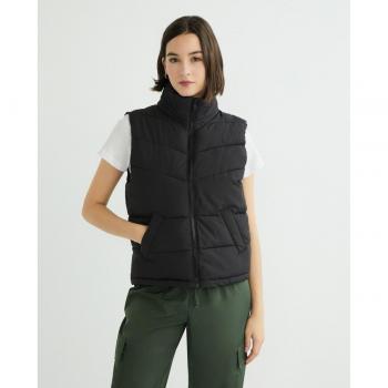 Chaleco corto acolchado de mujer Noisy May - NMDALCON S/L SHORT VEST NOOS FWD - Tallas XS a XL - Color negro