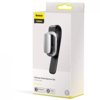 Accesorio Baseus Acyjn-B0S Grampo de Fijación para Gafas de Vehículo Plateado