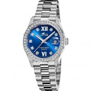 Reloj Lotus 18933/3 Freedom Unisex de Acero Plateado con Esfera Azul