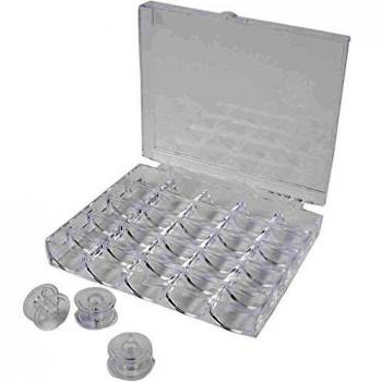 Bobinas de máquina de coser transparentes, H: 10 mm, D: 20 mm, 1 set