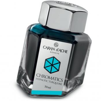 Caran d'Ache 8011-191 - Tinta estilográfica, 50 ml, color turquesa hipnótico