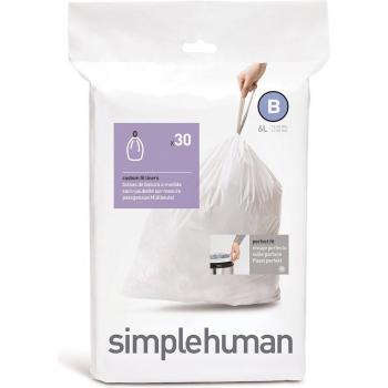 Simplehuman - 30 Bolsas de basura B 6 L