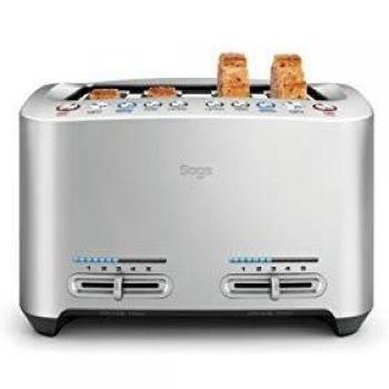 Sage Appliances The Smart Toast 4 Slice Tostadoras, 1900 W, Stainless Steel, Acero Inoxidable Cepillado