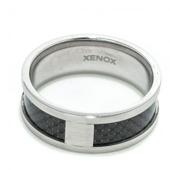 Anillo Xenox Mujer Elegante Acero Negro X1482-54