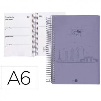 Agenda 2024 A6 semana vista espiral Gazi Berlin Liderpapel