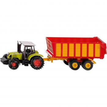 Tractor Siku 1650 John Deere con Remolque de Silaje - Juguete para Niños a Partir de 3 Años