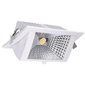 Downlight Cuadrado LED 40,9W 3000K CRI 80 93,1º Blanco IP20 3276Lm
