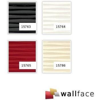 Revestimiento mural WallFace 15764 MOTION TWO autoadhesivo con ranuras horizontales efecto lacado color blanco 2,6m2