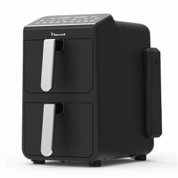 Freidora de Aire Narvi 10L Doble Cesta Independiente 5L - 2460W, Cocción Rápida SYNC, 10 Menús Automáticos, Libre de Aceite y BPA