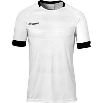 uhlsport Division II Shirt Shortsleeved Camiseta De Entrenamiento De Fútbol, Hombre, Blanco/Negro, 116
