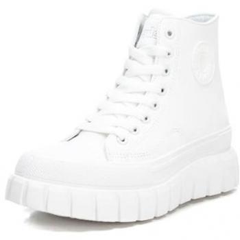 Botines de Mujer Refresh 172359 Blanco con Puntera de Goma, Cordones y Cremallera