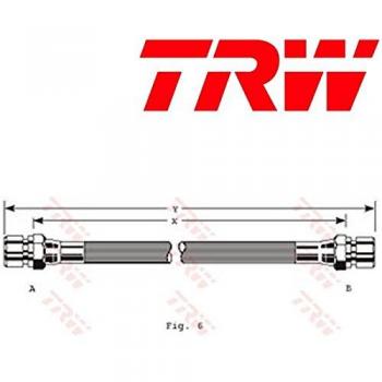 Latiguillo de freno TRW PHA104 - Manguera flexible de freno para vehículos